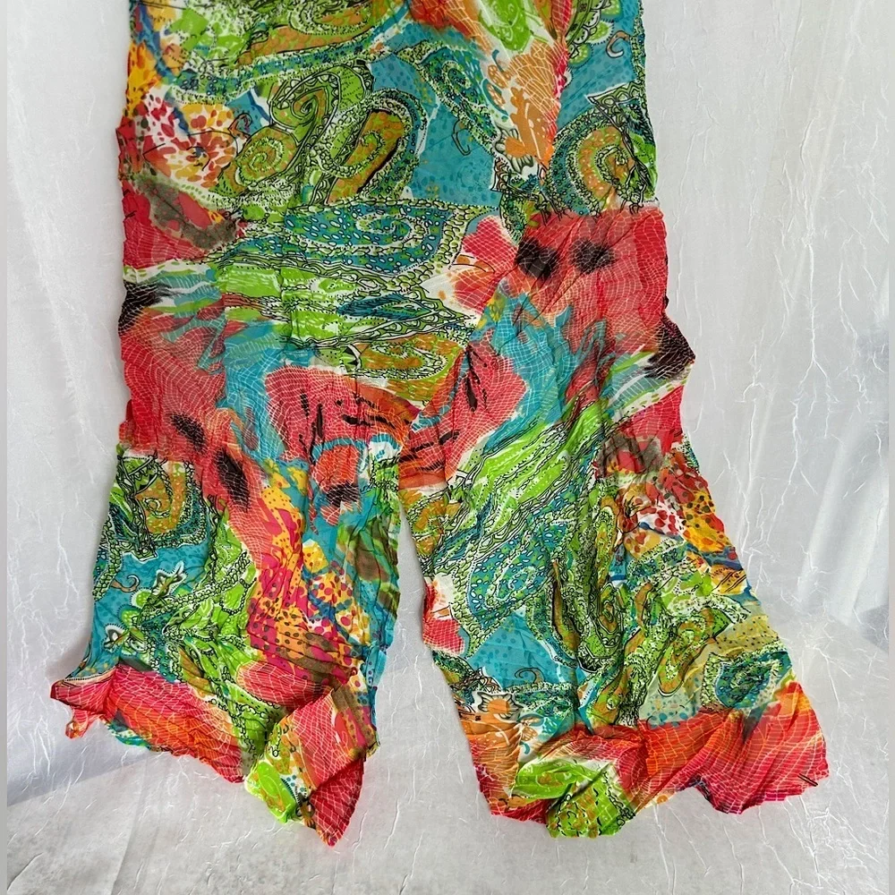 3/$20 💥 Colorful Lightweight Scarf Wrap Shawl Abstract Paisley Micro‎ Pleated